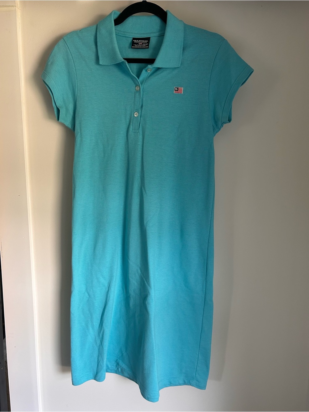 Ralph Lauren Turquoise Polo Midi Dress
